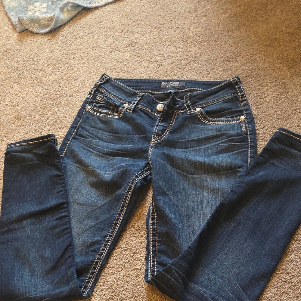 Silver Jeans Women's Dark Blue Skinny Jeans
